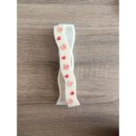 Καλούπι σιλικόνης κυματιστή λαμπάδα με φιόγκους και καρδούλες